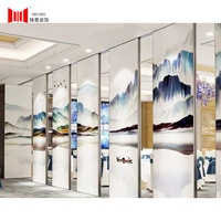 Movable cheap aluminum mobile push-pull foldable soundproof glass wall office glass partition room wall partition