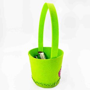 Panier de Pâques Qiankun vert, taille unique, en feutre avec motif de lapin, pour la décoration des enfants - Product Image 4