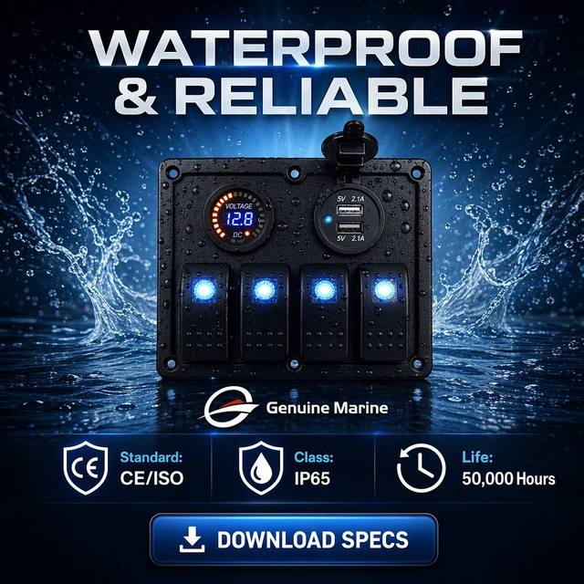 Genuine Marine Factory Customized Marine Electrical Control Panel with Circuit Breakers for Yacht Shipboard Electrical Systems
