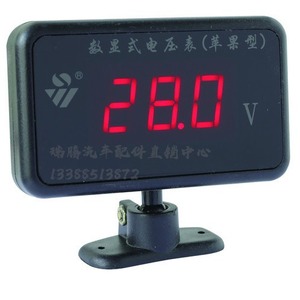 Medidor de Voltaje Digital 12V 24V con Pantalla LED para Auto y Camión, Entrada de CC Monofásica, Medición de 0-30V - Product Image 1