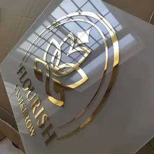 Glass Panels Company Logo Plexiglass Custom 3D Letters Wall Advertising Sign Board Corporate Signage