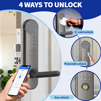 Ensemble de serrures de porte électroniques extérieures intelligentes en acier inoxydable pour l'intérieur en bois multipoints mortaise en alliage de zinc pour corps de serrure de porte