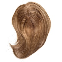 Bereit zum Versand Chinesische Nagel haut Remy Echt haars pange in MONO Topper Balayage Braun Blond Gerade Toupee für Frauen