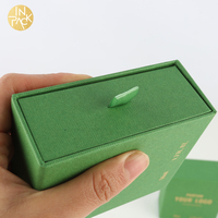 Boîtes d'emballage de parfum de luxe personnalisées IN PACK 50 ml, boîte à tiroir, logo en feuille d'or, insert en éponge noire