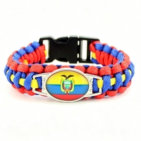 Bracelet en paracorde personnalisé avec le drapeau national de la Croatie, bracelet de survie tissé à la main pour les matchs de football et souvenir national
