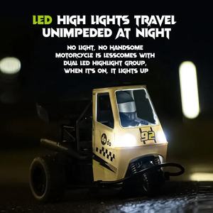 Tricycle RC moto <span class=keywords><strong>DoDo</strong></span> modèle avec son d'échappement simulé différentiel arrière pneus antidérapants 2.4G télécommande proportionnelle - Product Image 4