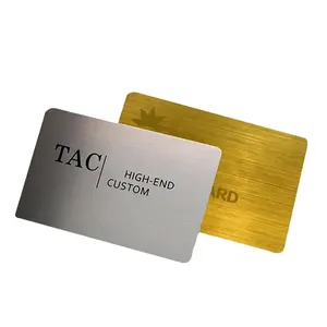 Özel baskı Pvc plastik/Metal kartvizit çoklu pazar altın hediye kartı şablonu