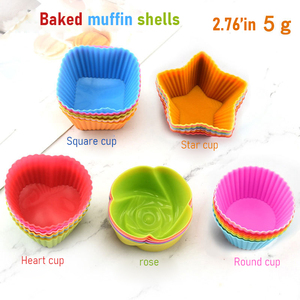 Top vente réutilisable Muffin cuisson tasses résistant à la chaleur de qualité alimentaire approuvé Silicone Cupcake doublures - Product Image 3