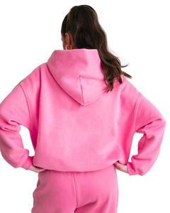 Produttori di abbigliamento 2024 Street Wear Joggers tuta da <span class=keywords><strong>donna</strong></span> due pezzi Set tuta <span class=keywords><strong>oversize</strong></span> in rosa - Product Image 4