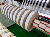 Machine de découpe et de rembobinage à grande vitesse à 4 axes pour papier, film PET, film PP, rouleaux jumbo, automatique, 1300 mm, contrôle PLC, servomoteur, engrenage JCD