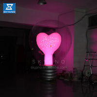 Ballon gonflable transparent d'ampoule de LED boule gonflable d'ampoule d'argent appropriée à la décoration d'événement