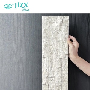 Hzx Bán Hàng Hợp Lý Giá Thấp Trung Quốc Bán Buôn Bên Ngoài Tự Nhiên Màu Trắng Gỗ Đá Cẩm Thạch gờ Đá Veneer Bảng Điều Chỉnh Bên Ngoài Bức Tường Gạch - Product Image 3