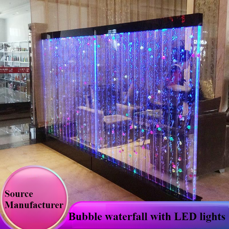 Acrylic Bubble Wall Water Curtain Fountain Large Art Deco Design with Variable LED Lights, Modern Outdoor Lighting Feature · image 5