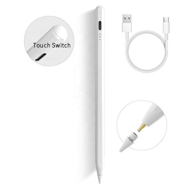 Active Digital Stylus Pen-Metal 2X Fast Charge Replaceable Nib 10 Hours Battery Compatible iPad 9th/10th Gen Pro 11/12.9''