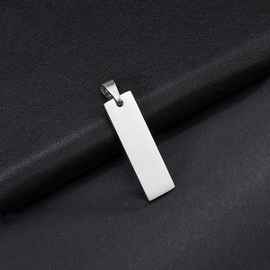 Collier unisexe personnalisé en acier inoxydable avec chaîne cubaine tendance, gravure laser de logo ou nom, simple, pour clavicule - Product Image 4