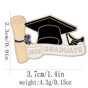 เข็มกลัดหมวก<span class=keywords><strong>ป</strong></span>ริญญาเอก ฤดูกาลรับปริญญาปี 2026 ตราสัญลักษณ์สอบรับ<span class=keywords><strong>ป</strong></span>ริญญาคะแนนเต็ม - Product Image 4