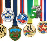 Médaille de Marathon Personnalisée 5K 10K Demi-Marathon Complète avec Ruban – Récompense de Finisseur, Souvenir de Performance pour Coureur, Cadeau pour Événement Sportif