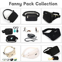 Sac banane en nylon personnalisé avec logo pour friandises pour chien, ceinture de course réglable, sac bandoulière pour promenades avec chien
