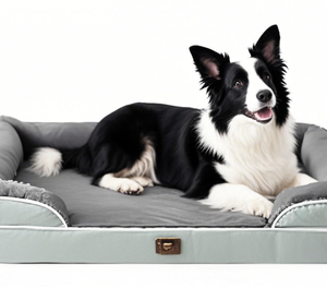 Cama Ortopédica para Perros de Espuma Viscoelástica Rectangular, Moderna, Antiestrés, Personalizada de Fábrica, Minimalista, Elegante y Divertida, con Reforzamiento para Gatos - Product Image 1