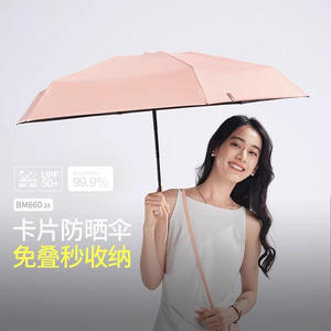 ร่มกันแดดใบตอง BM66024 ป้องกันรังสียูวี พับได้ 6 ตอน ขนาดกะทัดรัด น้ำหนักเบา เปิดปิดด้วยมือ ร่มพกพาสำหรับผู้หญิง - Product Image 4