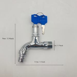 Outdoor Wall-Mounted Brass Bibcock Faucet Quick Open Garden <strong>Tap</strong> Anti-Theft Water <strong>Lock</strong> for Hotels Easy Installation - Product Image 6
