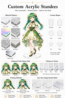 Standee Akrilik Anime Custom UV Printing dengan Foil Emas, Slot Tunggal, Figur Karakter Kartun, Hadiah Kolektor