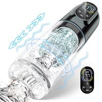 Masturbador Masculino Automático con Pantalla LED, 7 Funciones de Vibración, Empuje, Rotación, Succión y Lamido, Juguete Sexual con Vacío para Masturbación Masculina