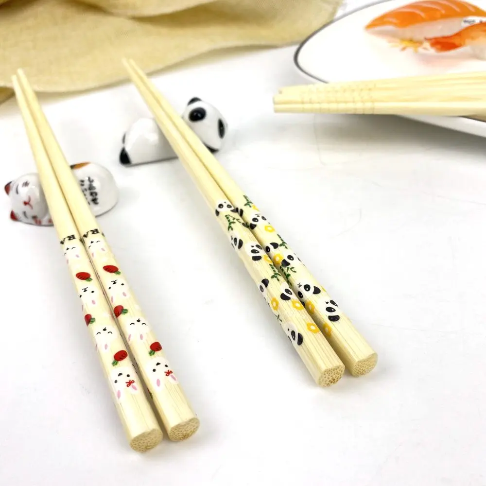 New Arrival Cartoon Design Eco-Friendly Children Bamboo Chopsticks Cute Pattern Chopsticks Gift Box