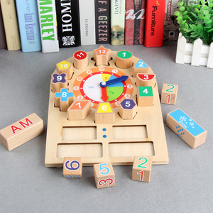 High Quality Digital 3D Wooden Clock Toy for Kids Early Educational Teaching Aid Direct Factory Sale Christmas Gift - Product Image 3