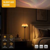 Lampe de Table Intelligente 3-en-1 à Projection Aurore, Synchronisation Musicale RGB, Veilleuse de Chevet Alimentée par USB pour Gaming, Bureau, Vente en Gros