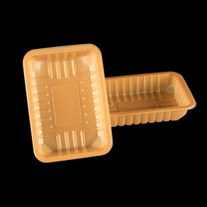 Barquette en plastique PP de qualité alimentaire, jetable, personnalisée, dorée, pour supermarché, pour œufs, fruits, viande, légumes, poisson, plats - Product Image 3
