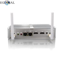 PC Mini Embedded Tanpa Kipas dengan Kebisingan Rendah N3700 DDR3L Penyimpanan MSATA SATA Dual HD Dual Gigabit LAN untuk Bisnis dan Kantor