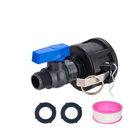 Kit de robinet pour baril de pluie sur mesure avec traversin - Adaptateur de robinet en PVC pour réservoir d'eau et jardin - Connecteurs d'eau de jardin