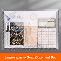Ventas directas de fábrica Botón multicolor Bolsa de archivo de plástico Claro Transparente Impermeable 18C Carpeta de archivos Tamaño A4
