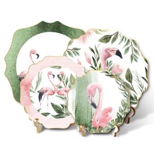 Wholesale Eco-Friendly Bone China Dinnerware Set Flamingo Pattern <b>Dinner</b> <b>Plate</b> Sunflower Lace Dessert Bread <b>Plate</b> Sunflower Lace - Product Image 2