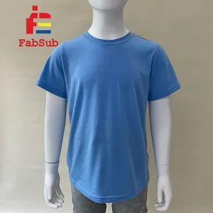 Fabsub 100% ポリエステルTシャツプレーンパステルカラーシャツ昇華ブランク幼児キッズTシャツ