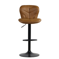 Tabourets de bar modernes de luxe, hauteur de comptoir, en cuir PU, pivotants, réglables, pour bar à domicile, salle à manger ou salon