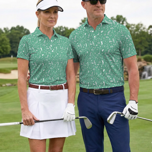 Polo de golf personnalisé par sublimation pour homme, motif golf imprimé sur toute la surface, séchage rapide, performance optimale, nom personnalisé, cadeau pour les amateurs de golf - Product Image 1