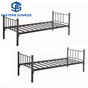 <span class=keywords><strong>Cama</strong></span> litera metálica de diseño que ahorra espacio, resistente, de dos pisos, con barandilla de seguridad y escalera para dormitorio, hogar, apartamento, hostal - Product Image 3