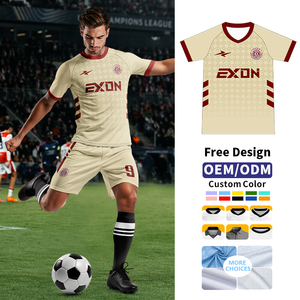 EXON Sublimatie-ademende voetbaltenues op maat met gepersonaliseerd teamlogo, actieve sportkleding voor professionele voetbalclubs - Product Image 1
