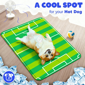Produits pour animaux de compagnie officiels de la Coupe du monde de la <span class=keywords><strong>FIFA</strong></span>, tapis rafraîchissant pour animaux de compagnie en forme de terrain de football, gel auto-refroidissant pour chiens et chats - Product Image 5