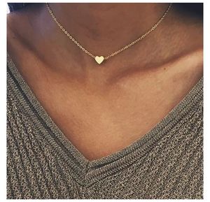 Nouveau collier tendance en acier inoxydable 316L avec pendentif cœur en or 14 carats, collier ras du cou pour filles et femmes - Product Image 4