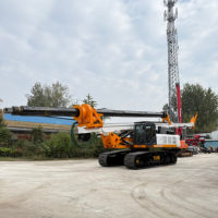 Machine de forage de pieux vissés de 50 m de profondeur DR-220 - Foreuse hydraulique sur chenilles avec moteur Cummins pour ponts et fondations
