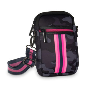 サイズ印刷小型ネオプレンクロスボディ携帯電話ポーチスマートフォン財布バッグショルダーストラップ付き女性男性用 - Product Image 1