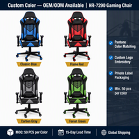 Chaise de jeu ergonomique avec appui-tête réglable en hauteur et support lombaire, logo personnalisé, usine OEM