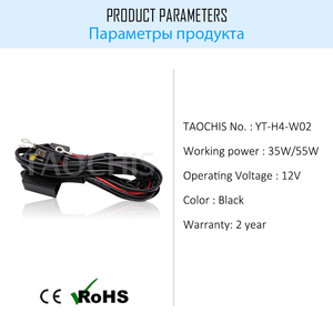 TAOCHIS 12V/24V <span class=keywords><strong>H4</strong></span> 9003 Không Thấm Nước Dây Nịt Dây Điện Cho Đèn Pha <span class=keywords><strong>HID</strong></span> Đèn Pha Bóng Đèn <span class=keywords><strong>Xenon</strong></span> Chuyển Đổi <span class=keywords><strong>Kit</strong></span> PVC Trang Bị Thêm Phụ Kiện - Product Image 2