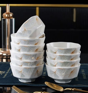 <span class=keywords><strong>15</strong></span> mảnh Bộ đồ sứ ngọc trắng hoa bóng sang trọng hộ gia đình mới xương Bộ đồ ăn bằng sứ, cao cấp Trung Quốc - Product Image 4