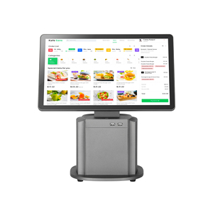 Terminal POS de Doble Pantalla de 15.6 y 11.6 Pulgadas Directo de Fábrica, Máquina POS con Impresora, Sistemas POS Todo en Uno para Restaurantes - Product Image 1