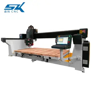 High Speed Automatic 5 Axis Cnc Tile Water Jet Marble Cutter Bridge Saw Stone Cutting And Milling Machine