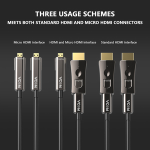 VCOM OEM 15m 30m 50m 100m 200m connettore fibra ottica rimovibile 2.0V <span class=keywords><strong>Micro</strong></span> <span class=keywords><strong>HDMI</strong></span> <span class=keywords><strong>cavo</strong></span> 4K 60Hz - Product Image 3